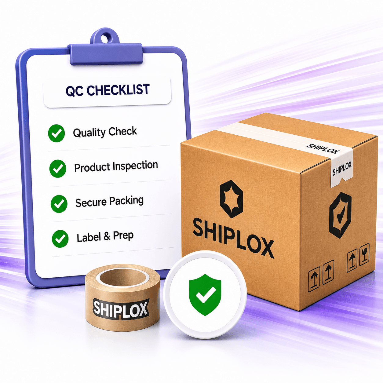 Shiplox quality control and custom packaging