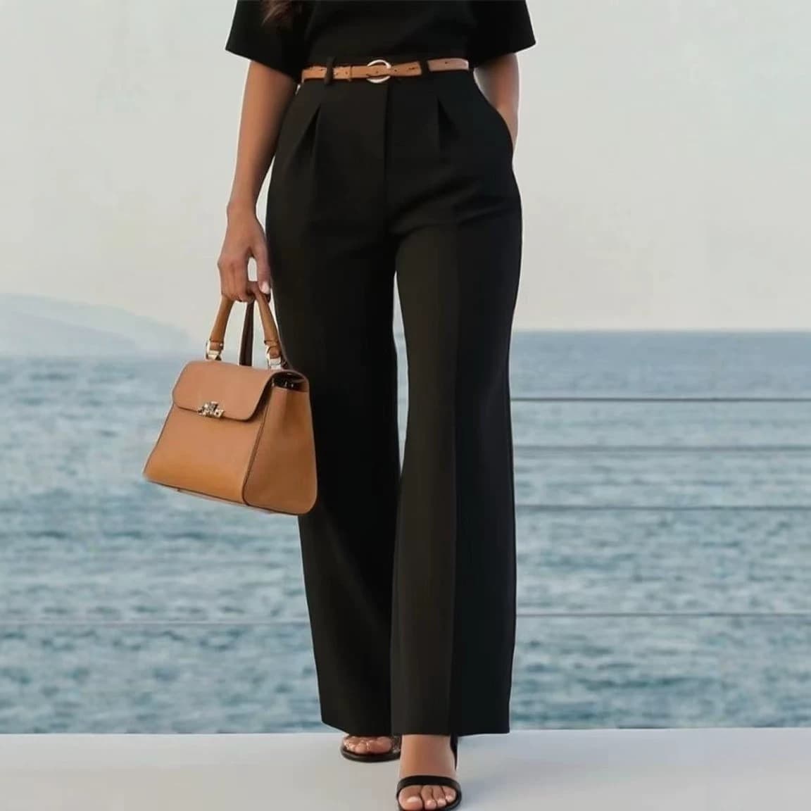 Fashionable Casual Loose-fitting Straight-leg Pants
