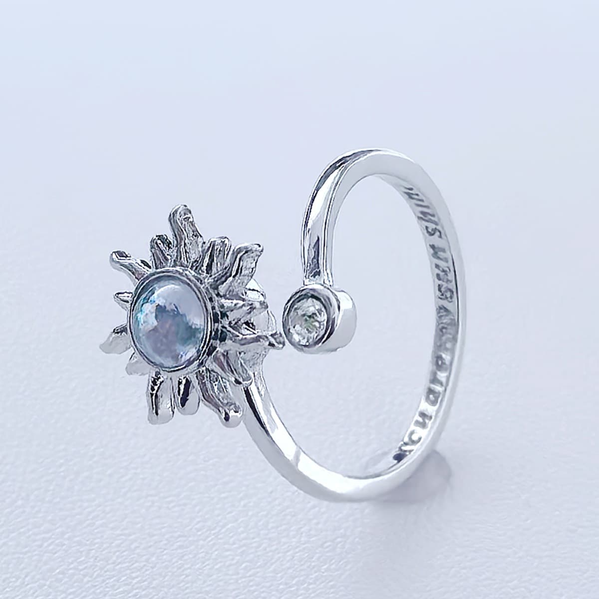 Micro Beads Spinning Ring Women