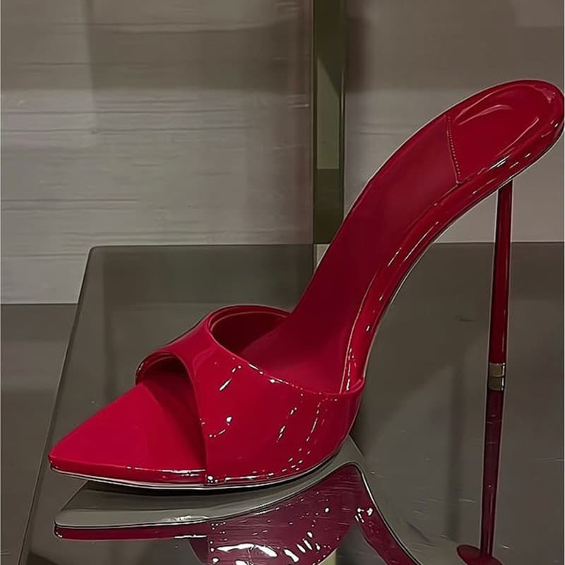 European And American Minimalist Pointed-toe Sexy Stiletto Slides