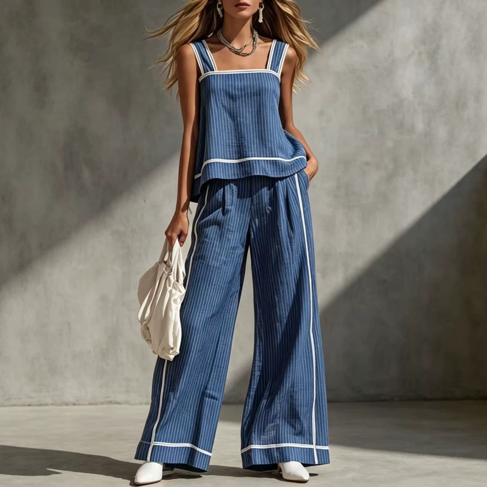 Womens Summer Casual Fashion Two-Piece Set