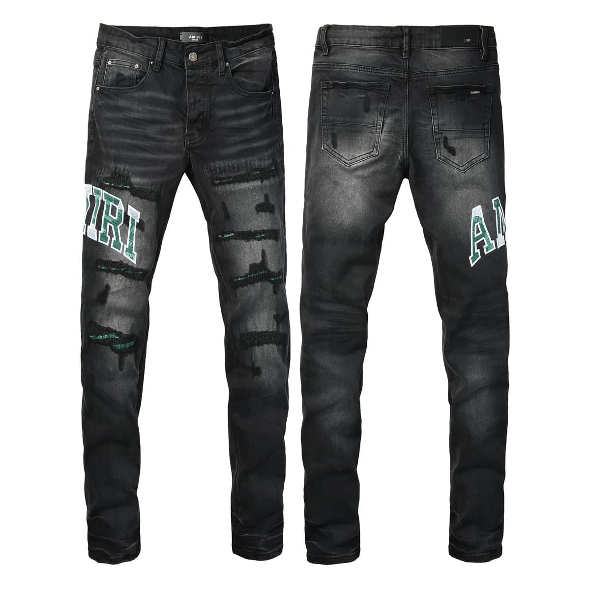 Slim-fit Distressed Skinny Jeans With Holes