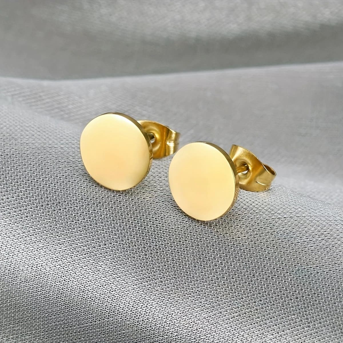 Sleek Stainless Steel Trendy Womens Earrings