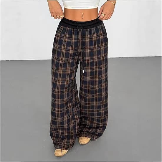 Women's Drawstring-waist Loose-fit Casual Pants