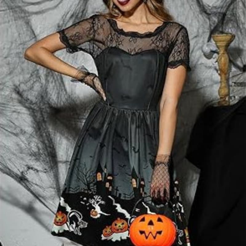 Halloween Costume Womens Casual Dress