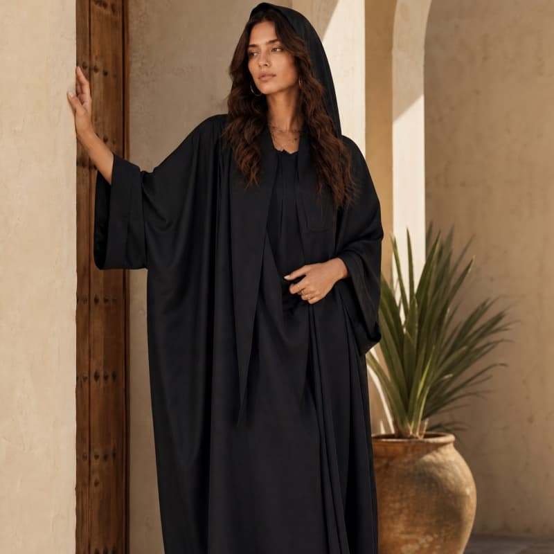 New Long-sleeved Satin Dress Set